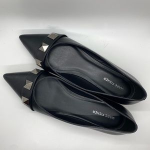 Marc Fisher Aleela Stud Flats Black Silver